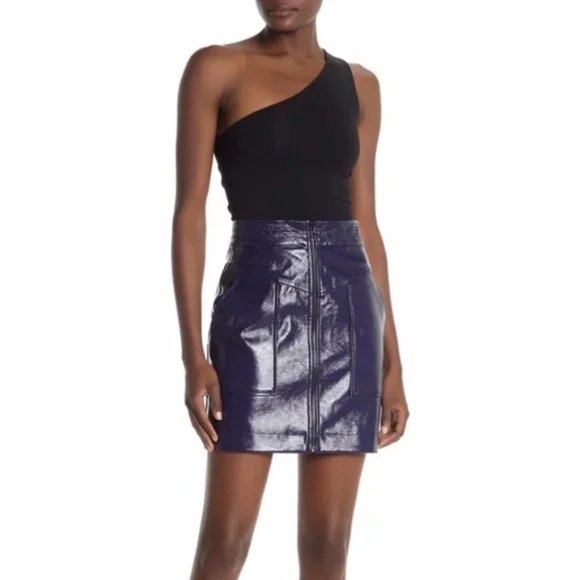 Rebecca Minkoff Marguerite Front Zip Mini Skirt - Picture 2 of 7